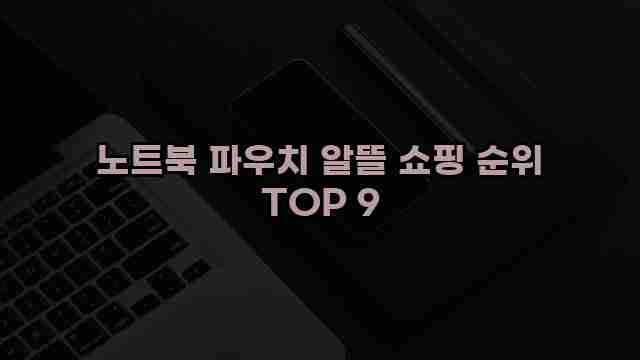 노트북 파우치 알뜰 쇼핑 순위 TOP 9