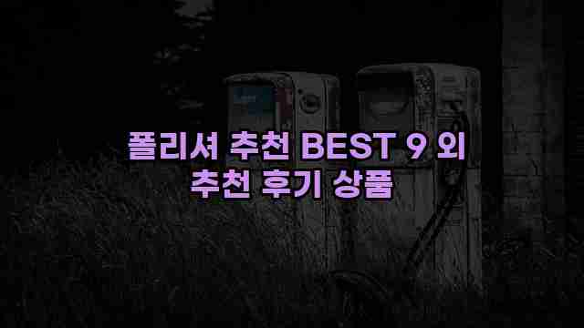  폴리셔 추천 BEST 9 외 추천 후기 상품