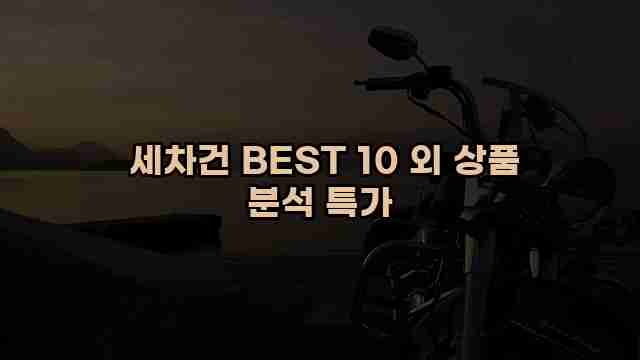  세차건 BEST 10 외 상품 분석 특가