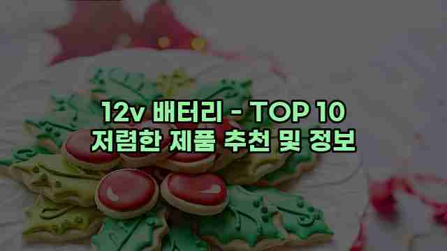 12v 배터리 - TOP 10 저렴한 제품 추천 및 정보