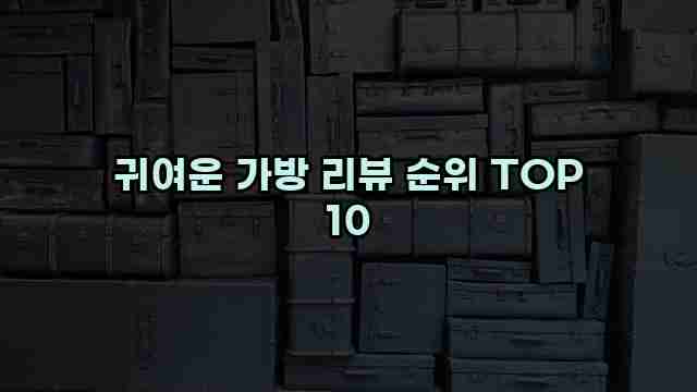 귀여운 가방 리뷰 순위 TOP 10