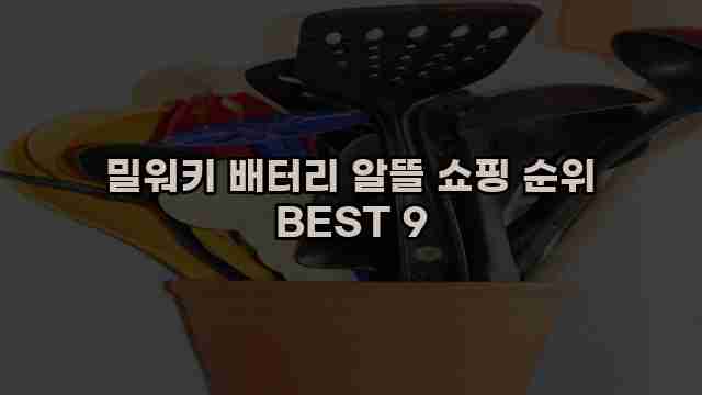 밀워키 배터리 알뜰 쇼핑 순위 BEST 9