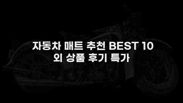  자동차 매트 추천 BEST 10 외 상품 후기 특가