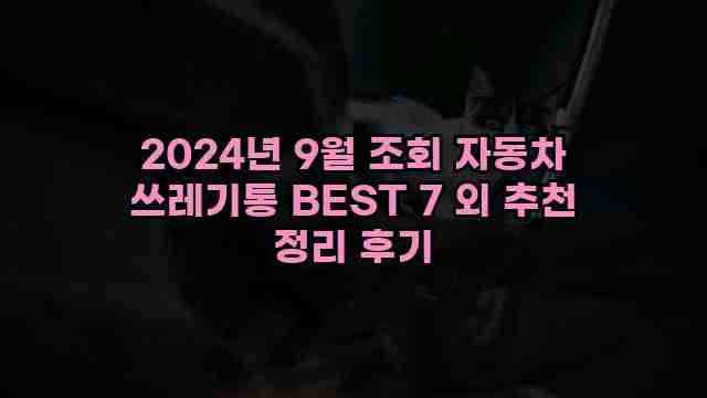 2024년 9월 조회 자동차 쓰레기통 BEST 7 외 추천 정리 후기