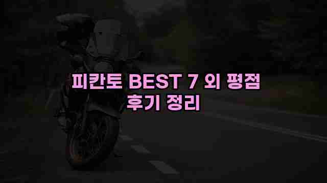  피칸토 BEST 7 외 평점 후기 정리