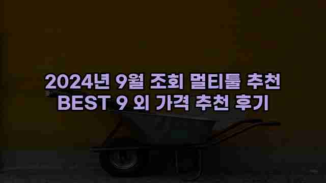 2024년 9월 조회 멀티툴 추천 BEST 9 외 가격 추천 후기