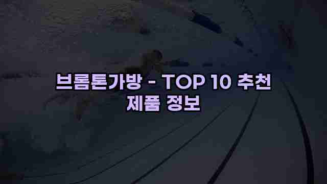 브롬톤가방 - TOP 10 추천 제품 정보