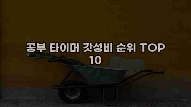 공부 타이머 갓성비 순위 TOP 10