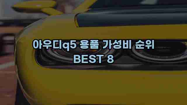 아우디q5 용품 가성비 순위 BEST 8