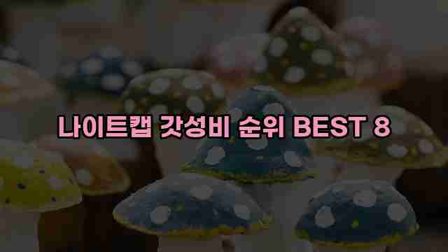 나이트캡 갓성비 순위 BEST 8