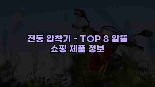 전동 압착기 - TOP 8 알뜰 쇼핑 제품 정보