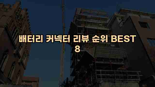 배터리 커넥터 리뷰 순위 BEST 8