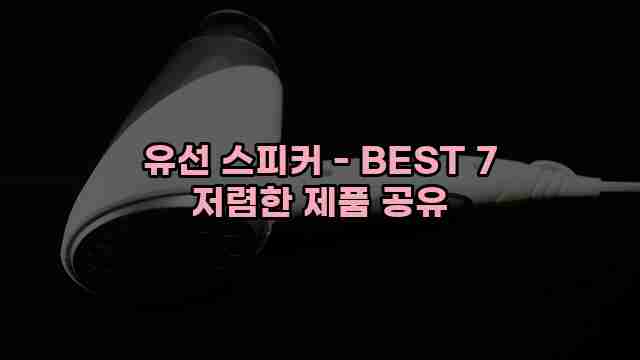 유선 스피커 - BEST 7 저렴한 제품 공유