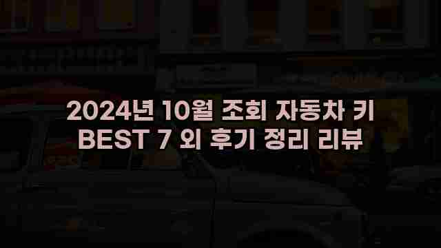 2024년 10월 조회 자동차 키 BEST 7 외 후기 정리 리뷰