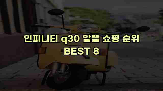 인피니티 q30 알뜰 쇼핑 순위 BEST 8