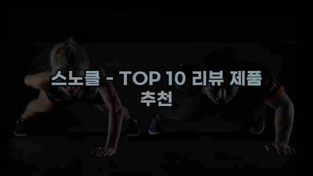 스노클 - TOP 10 리뷰 제품 추천