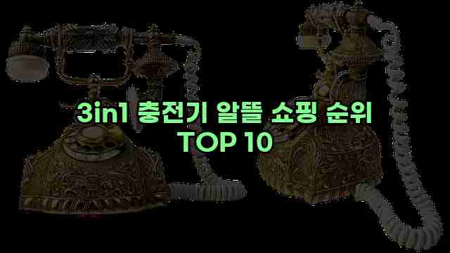 3in1 충전기 알뜰 쇼핑 순위 TOP 10