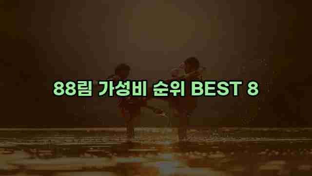 88림 가성비 순위 BEST 8