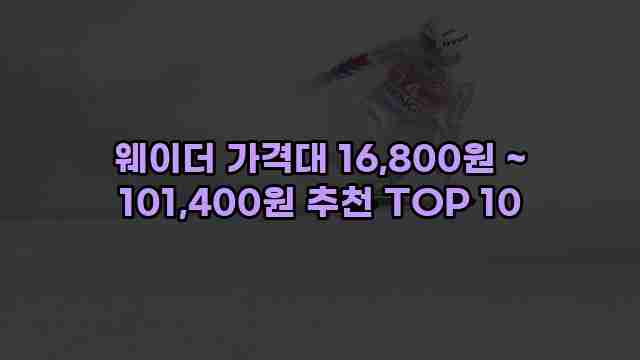 웨이더 가격대 16,800원 ~ 101,400원 추천 TOP 10