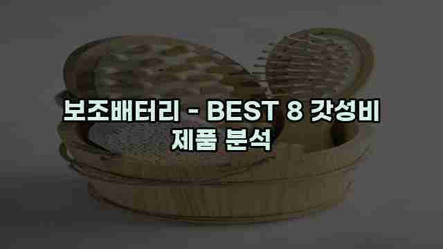 보조배터리 - BEST 8 갓성비 제품 분석