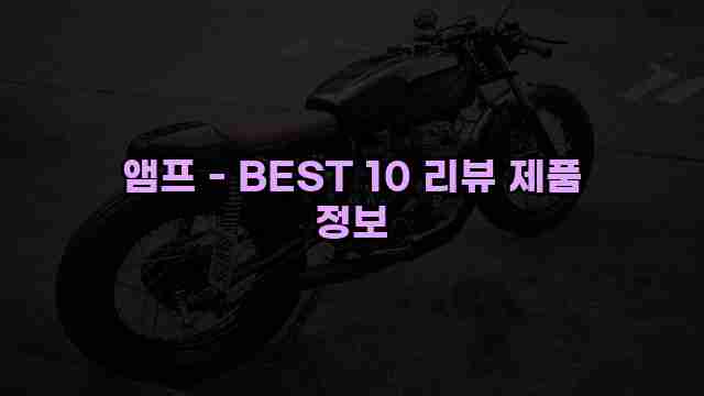 앰프 - BEST 10 리뷰 제품 정보