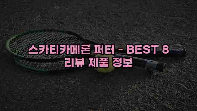 스카티카메론 퍼터 - BEST 8 리뷰 제품 정보