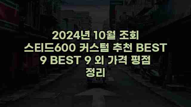 2024년 10월 조회 스티드600 커스텀 추천 BEST 9 BEST 9 외 가격 평점 정리