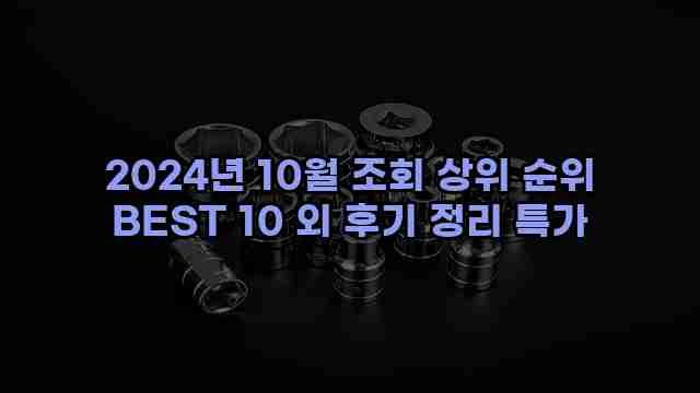 2024년 10월 조회 상위 순위 BEST 10 외 후기 정리 특가