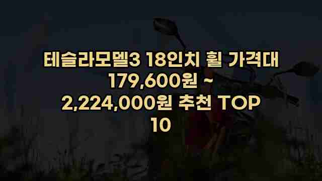 테슬라모델3 18인치 휠 가격대 179,600원 ~ 2,224,000원 추천 TOP 10