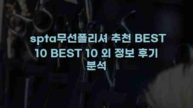  spta무선폴리셔 추천 BEST 10 BEST 10 외 정보 후기 분석