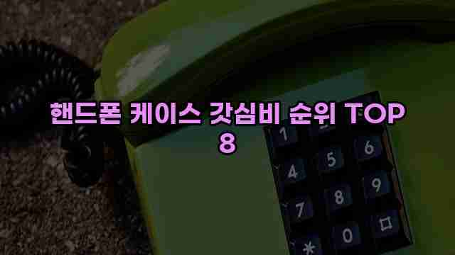 핸드폰 케이스 갓심비 순위 TOP 8