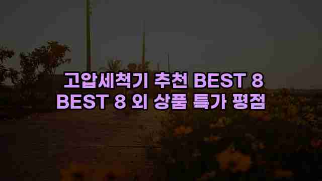  고압세척기 추천 BEST 8 BEST 8 외 상품 특가 평점