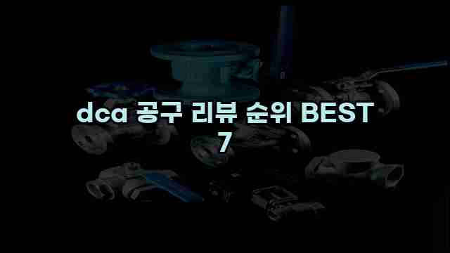 dca 공구 리뷰 순위 BEST 7