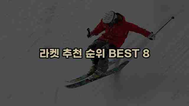 라켓 추천 순위 BEST 8