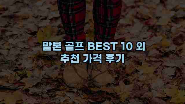  말본 골프 BEST 10 외 추천 가격 후기