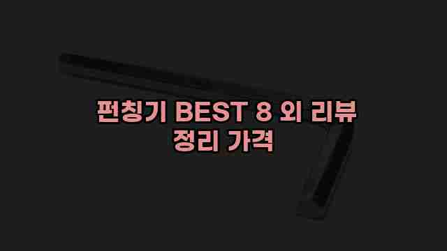  펀칭기 BEST 8 외 리뷰 정리 가격