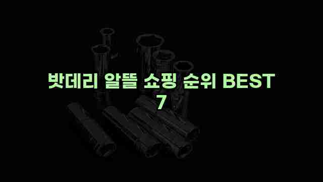 밧데리 알뜰 쇼핑 순위 BEST 7