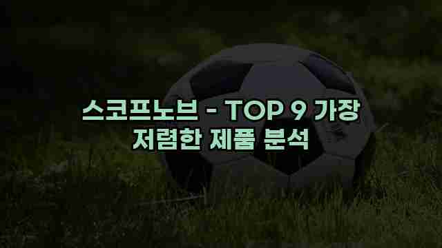 스코프노브 - TOP 9 가장 저렴한 제품 분석