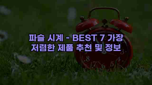 파슬 시계 - BEST 7 가장 저렴한 제품 추천 및 정보