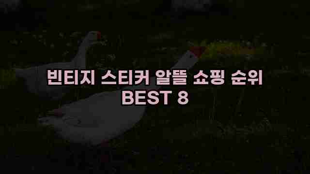 빈티지 스티커 알뜰 쇼핑 순위 BEST 8