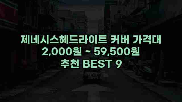 제네시스헤드라이트 커버 가격대 2,000원 ~ 59,500원 추천 BEST 9