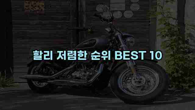 할리 저렴한 순위 BEST 10