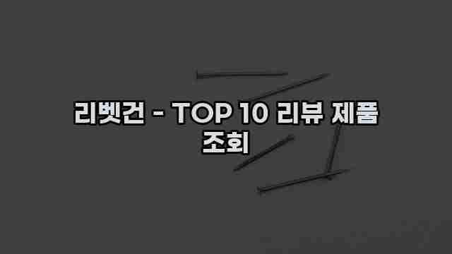 리벳건 - TOP 10 리뷰 제품 조회