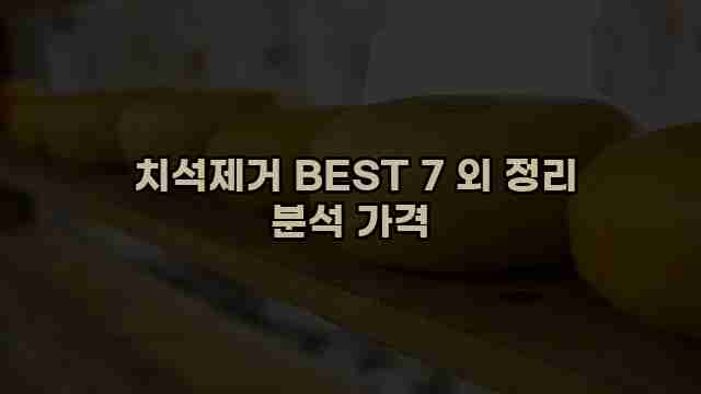  치석제거 BEST 7 외 정리 분석 가격