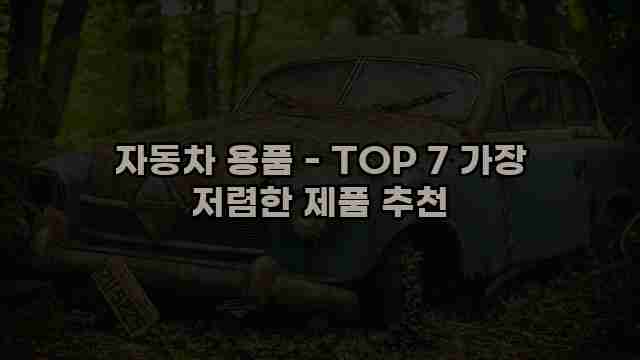 자동차 용품 - TOP 7 가장 저렴한 제품 추천