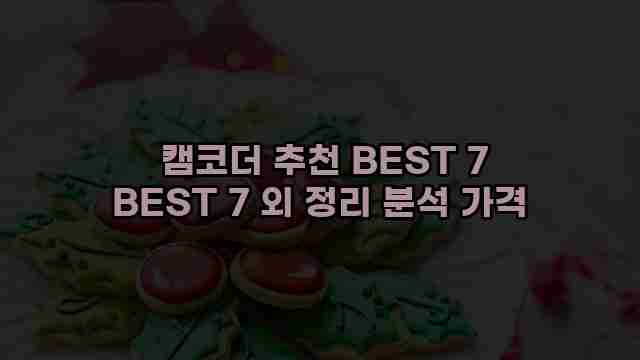  캠코더 추천 BEST 7 BEST 7 외 정리 분석 가격