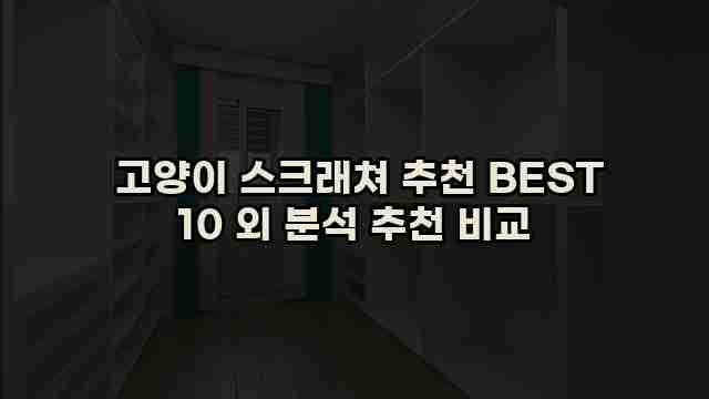  고양이 스크래쳐 추천 BEST 10 외 분석 추천 비교