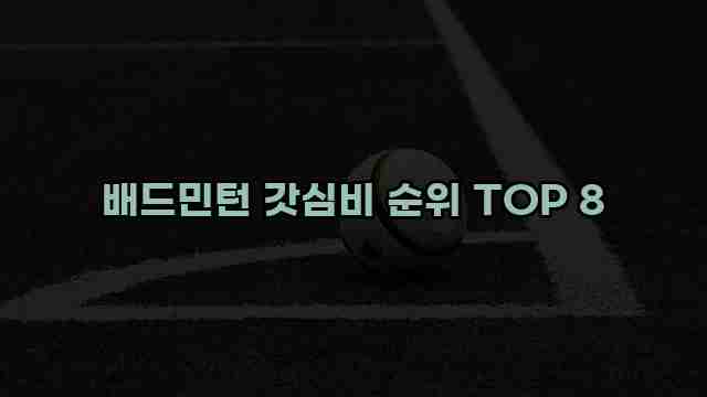 배드민턴 갓심비 순위 TOP 8