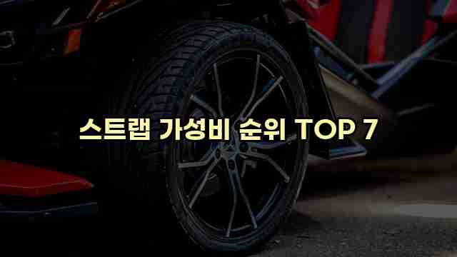 스트랩 가성비 순위 TOP 7