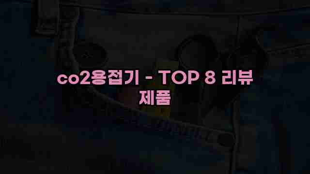 co2용접기 - TOP 8 리뷰 제품 